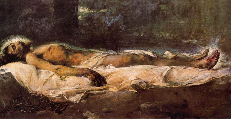 Cristo yacente, pintura de Ignacio Pinazo Camarlench