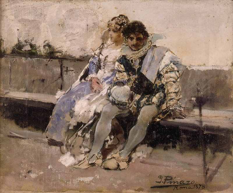 Enamorados, pintura de Ignacio Pinazo Camarlench