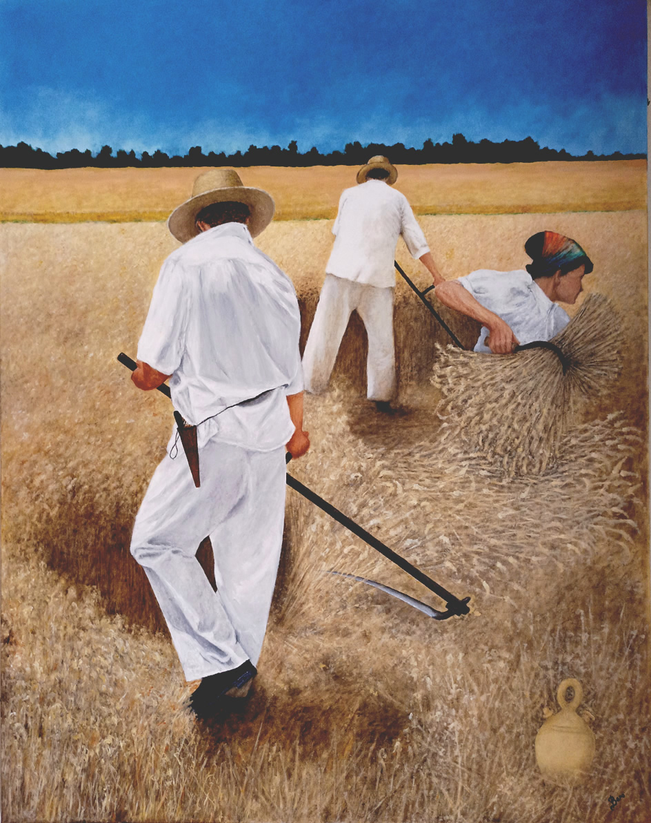 Pintura Siega, de Salvador Martínez (Boro)