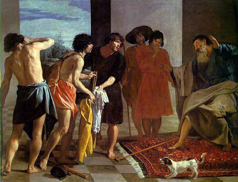La túnica de José, pintura de Diego Rodríguez de Silva y Velázquez