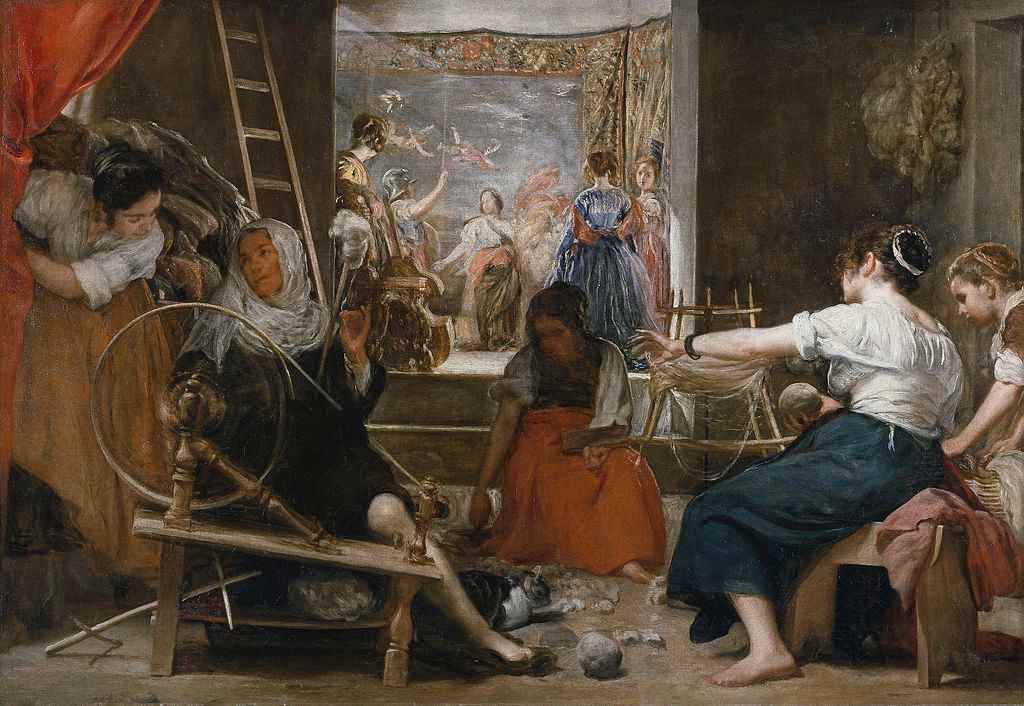 La fábula de Aracné o Las hilanderas, pintura de Diego Rodríguez de Silva y Velázquez